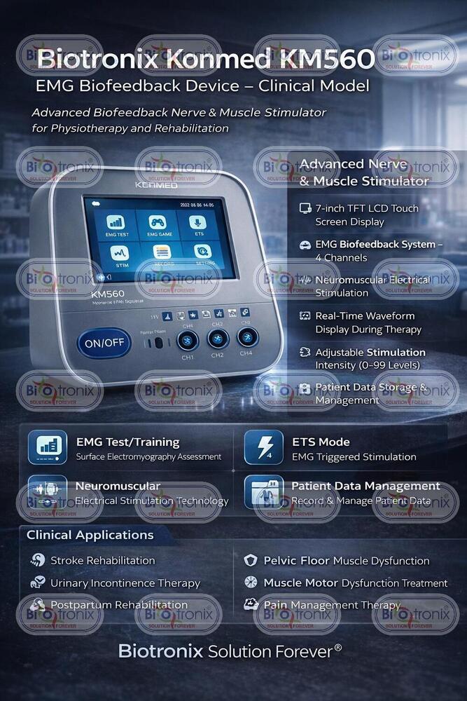 Konmed KM-560 4 Channel Electrotherapy Machine with Biofeedback System
