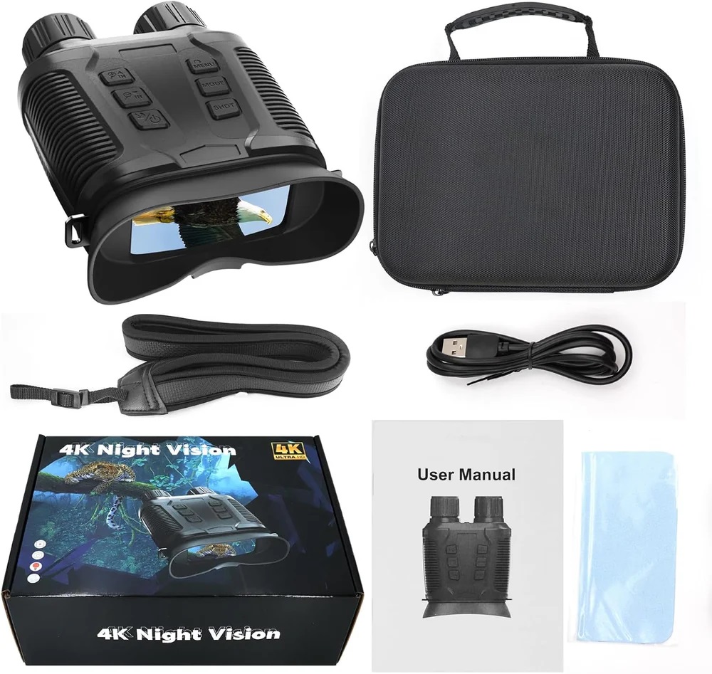 True Sense NV3280 500M Digital Night Vision Binoculars 36MP 10X Optical 8X Zoom 4K UHD, NV3280