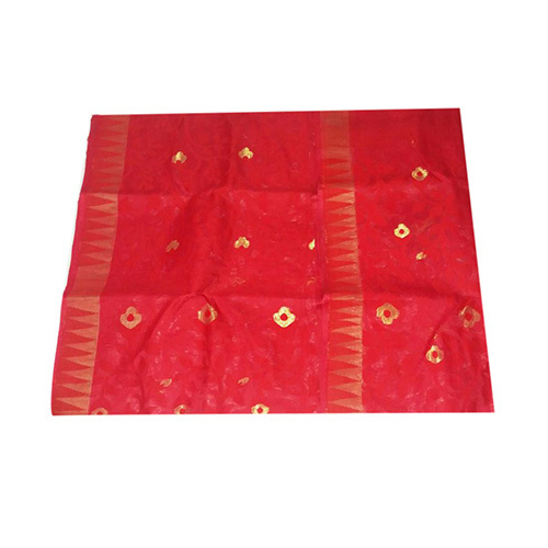Designer Red Jamdani Saree