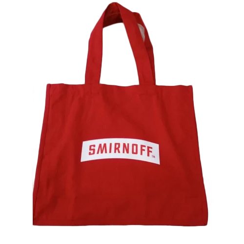 Red Printed Canvas Bag
