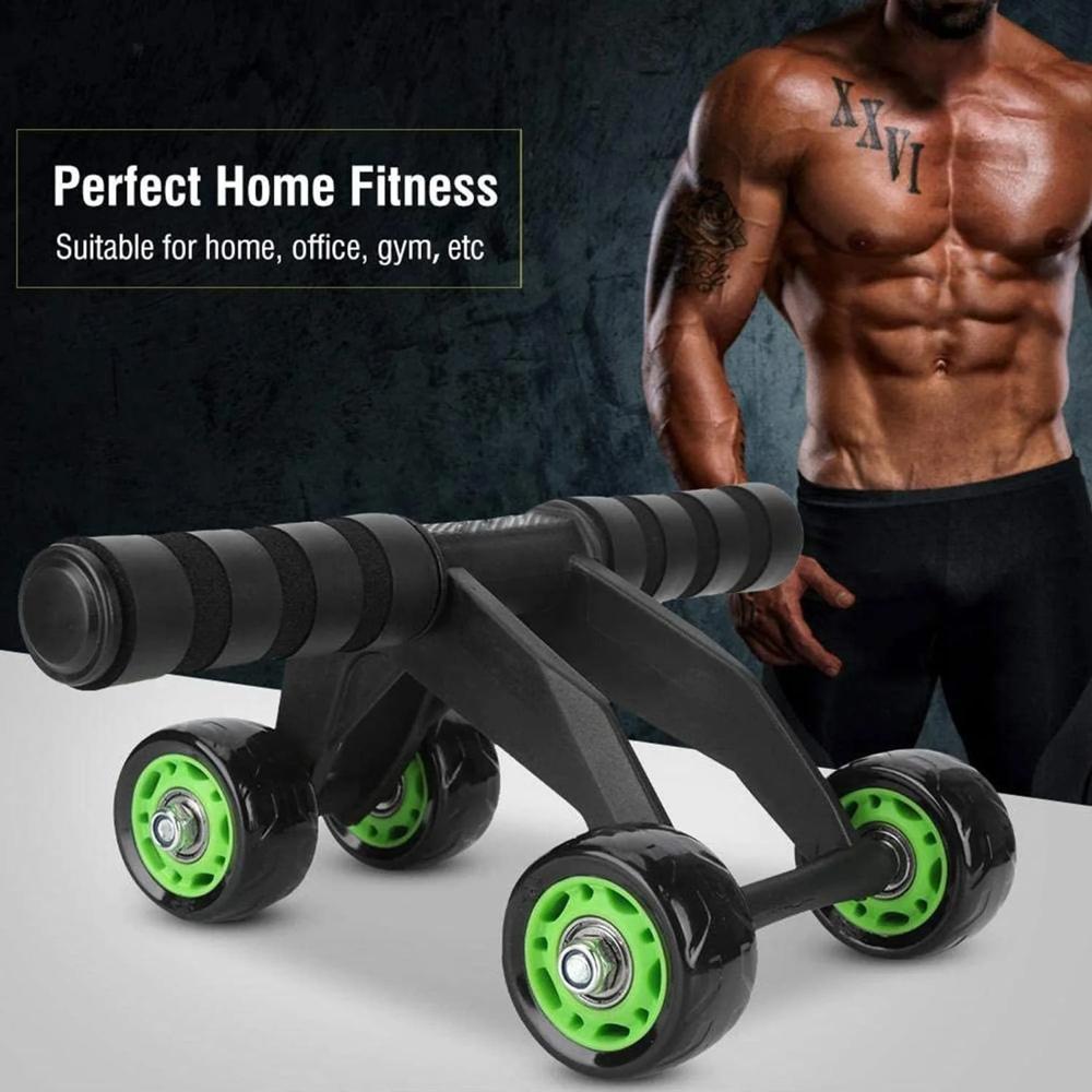 Abdominal Roller - Durable Plastic Frame, Manual Operation | Non-skid Textured Wheels, Ideal For Beginners To Advanced Users, Full-body Workouts