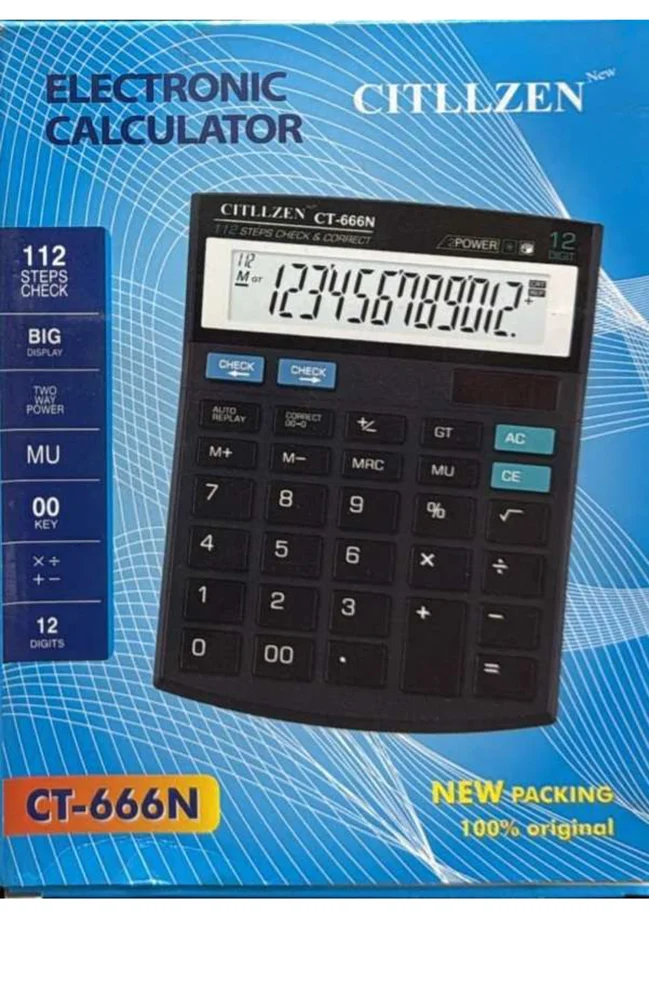 Citllzen CT-666N Electronic Desktop Calculator.