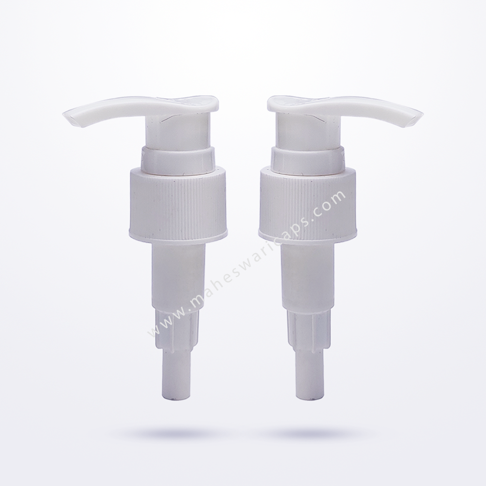 Dispenser Pump 24mm White with Gold and Silver Sleeve