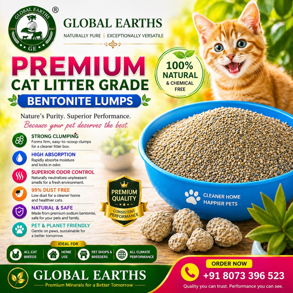 Premium Cat Litter Grade Bentonite Lumps