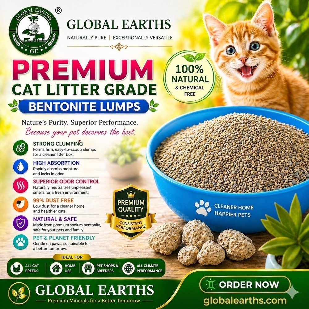 Premium Cat Litter Grade Bentonite Lumps - Admixture (%): Less Than 2%