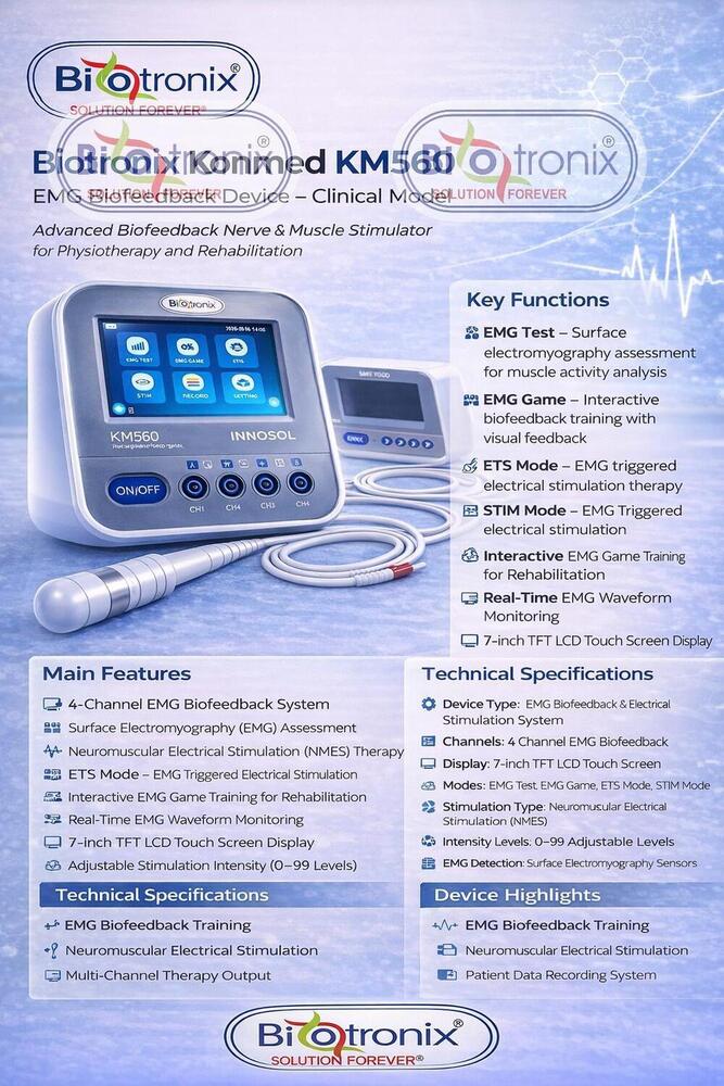 Konmed KM-560 EMG Biofeedback Therapy Machine for Advanced Rehabilitation