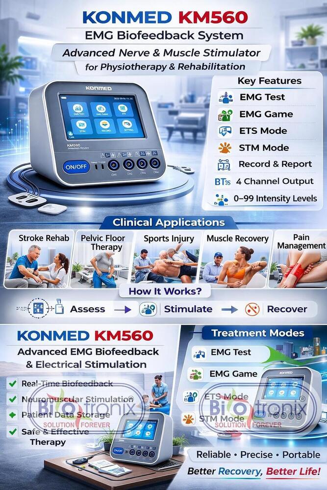 Konmed KM-560 EMG Based Therapy Device with Multi Channel Output