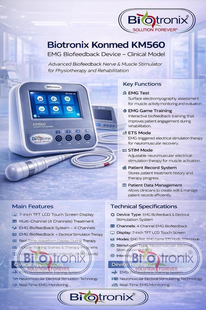 Konmed KM-560 4 Channel Rehab Device with Biofeedback Training Modes