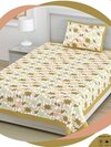 Modern Single Style Diwan Bed Sheet - Color: Multi Colour