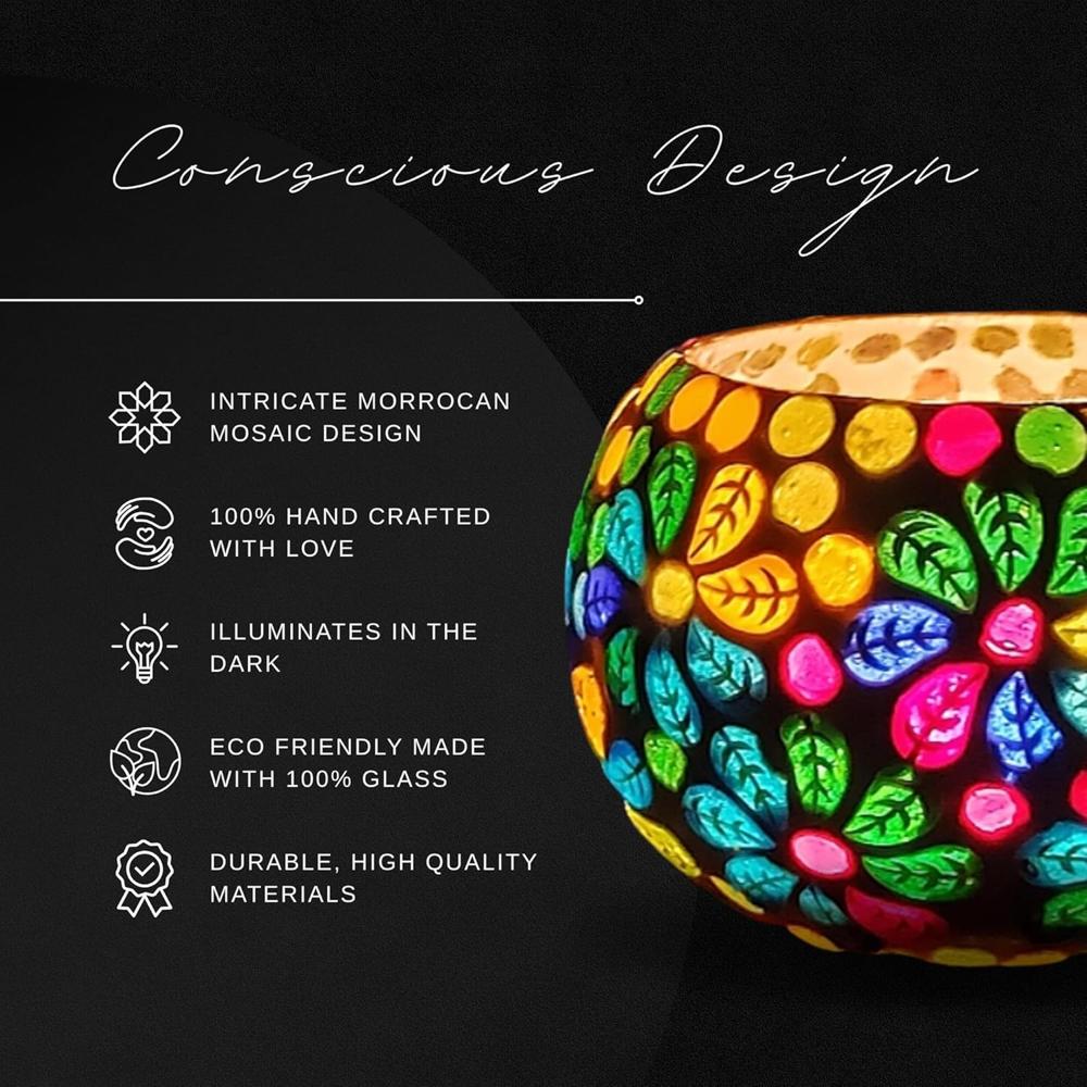 Mosaic Candle - Burning Time: 20 To 40 Hours