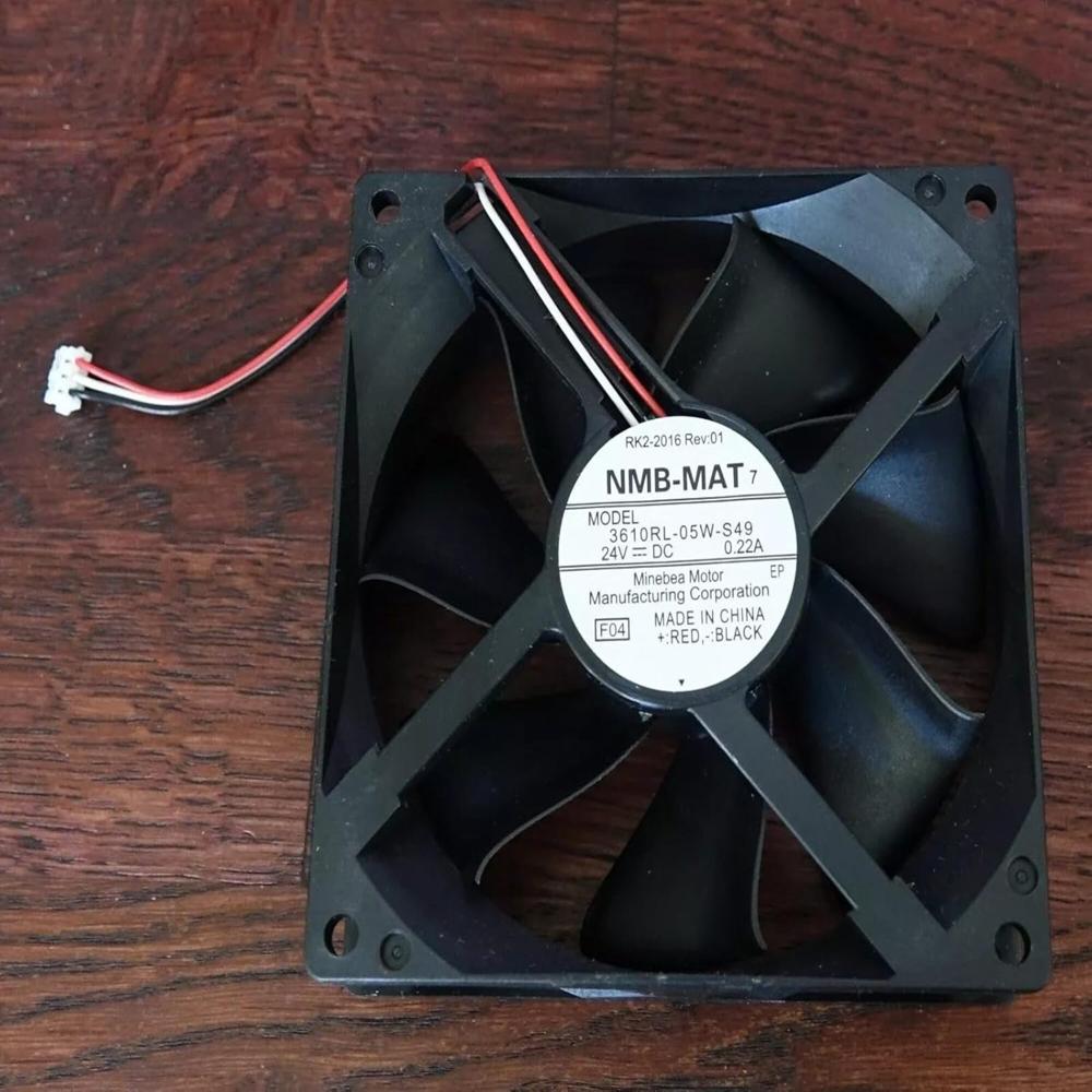 NMB-MAT 3610RL-05W-S49 24V DC 0.22A 9225mm Ball Bearing Industrial Axial Cooling Fan