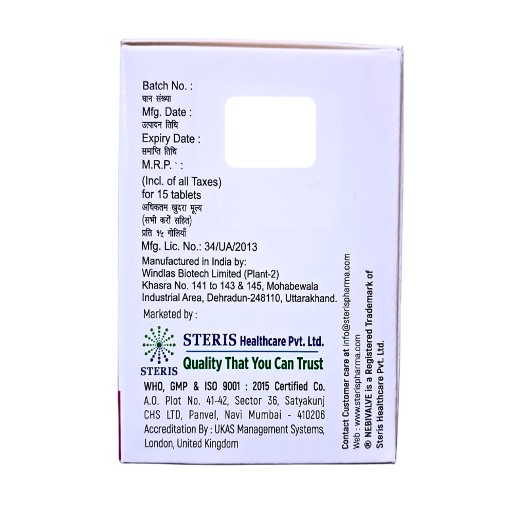 Nebivolol Hydrochloride 5 mg And Cilnidipine 10 mg Tablets