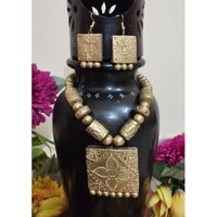 Modern Terracotta Necklace Set