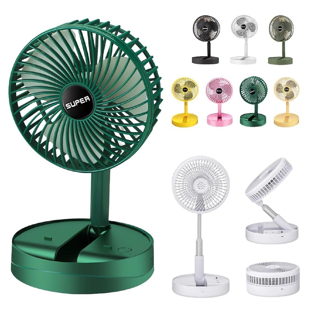 Adjustable Folding Telescopic Table Fan Portable Cooling Anywhere