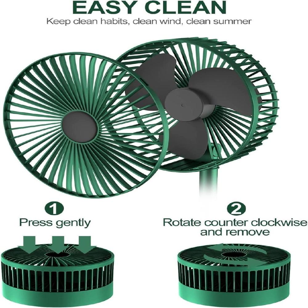 Adjustable Folding Telescopic Table Fan Portable Cooling Anywhere