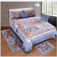 MDJ Sky Blue Royal Pattern Bedding Set