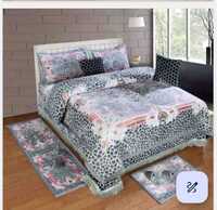 MDJ Grey Floral Geometric Bedding Set