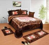 Chocolate Rose Printed Bedding Set
