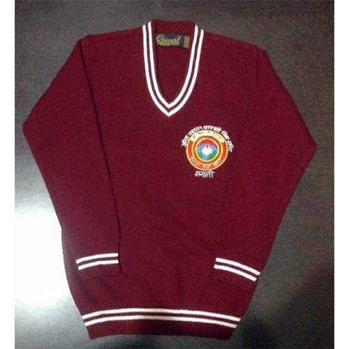School Sweater - Woolen Fabric, Long Sleeve, Unisex, Plus Size | Breathable, Cool Dry, Quick Dry, Non-toxic, Washable, No Fade