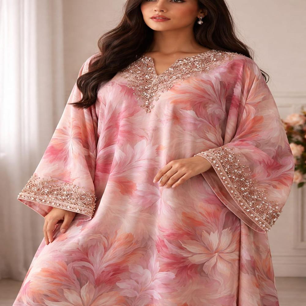 Floral digital print fabric