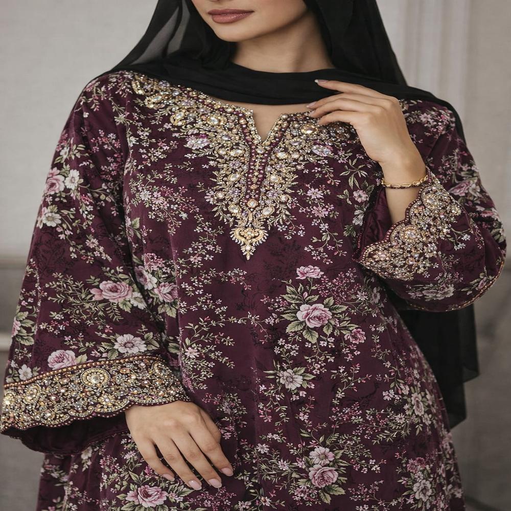 Floral digital print fabric