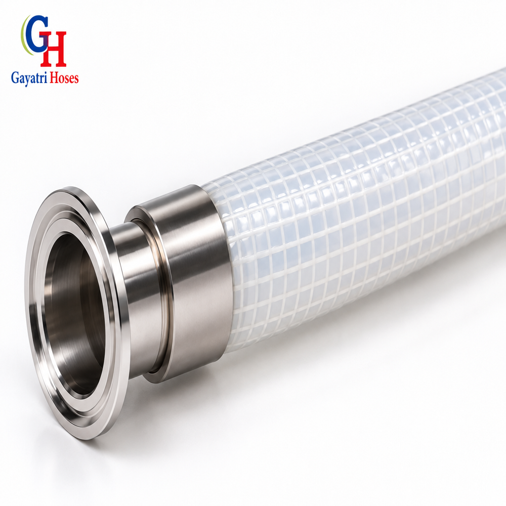 Silicon Braided Hose Assembly - Color: White