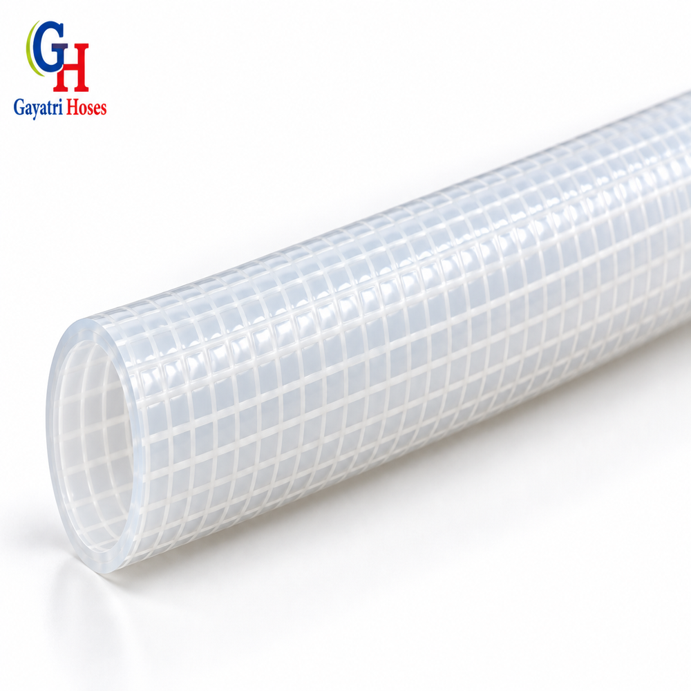 Silicon Braided Hose - Color: White