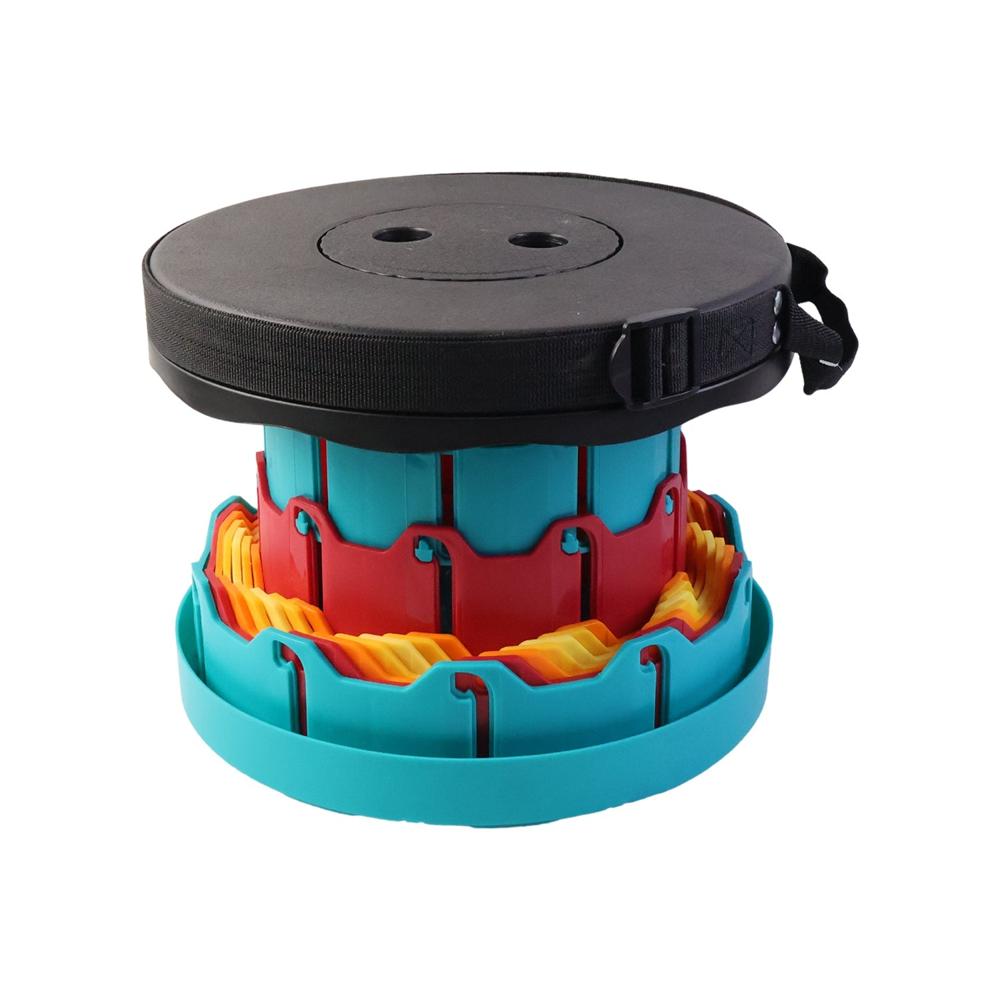 Collapsible Stool with Handle for Portable Seating (44x25.5 cm)