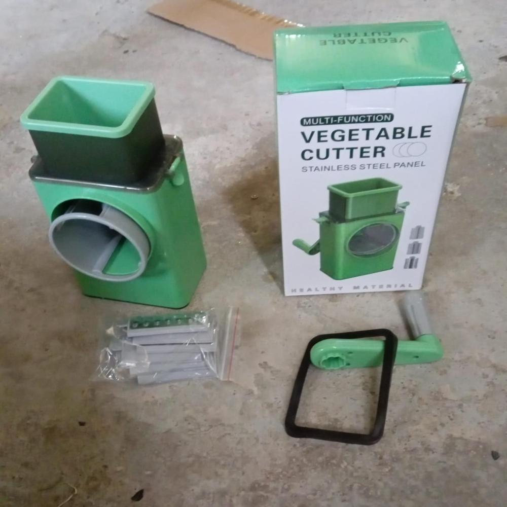 Stainless Steel Vegetable Chopper With 6 Blades, Kitchen Mandoline Slicer - Color: Mix