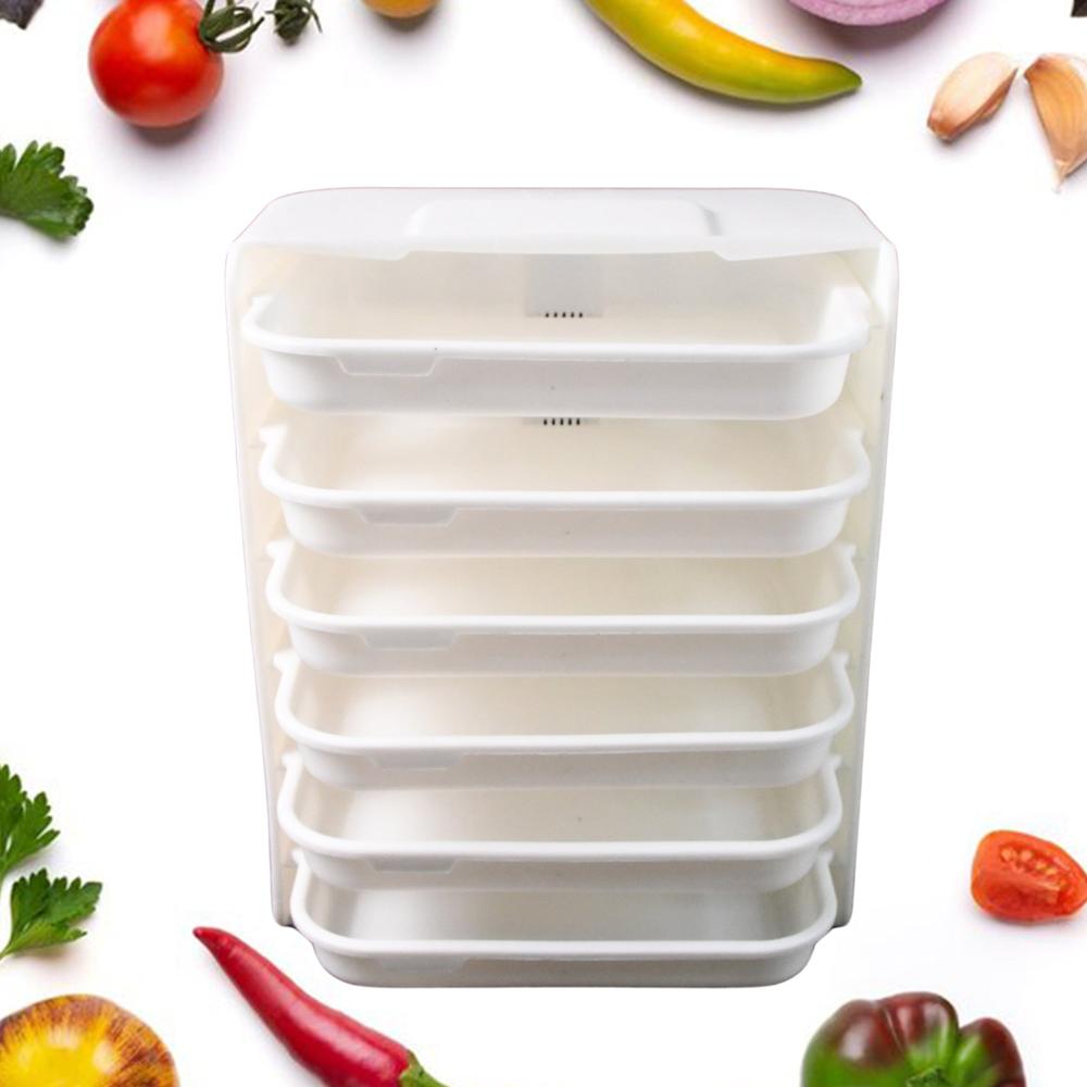 Plastic 6 Layer Wall Mounted Food Organizer Rack (1 Set)