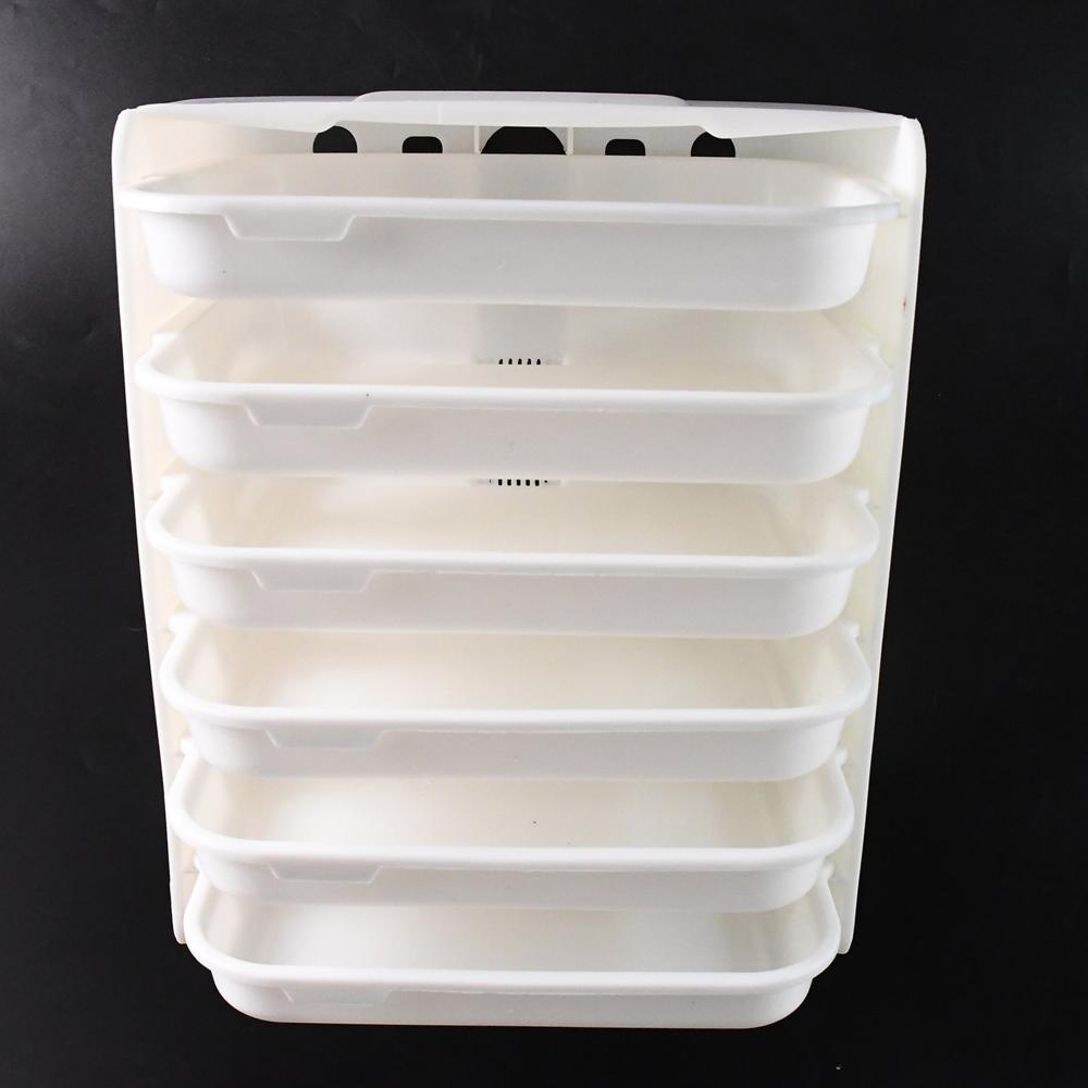 Plastic 6 Layer Wall Mounted Food Organizer Rack (1 Set)