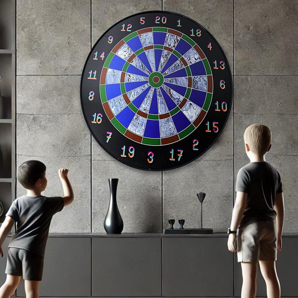 Magnetic Dart Board Game Set with 6 Soft Tip Darts