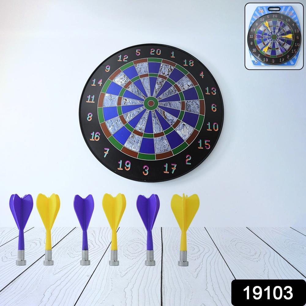 Magnetic Dart Board Game Set with 6 Soft Tip Darts