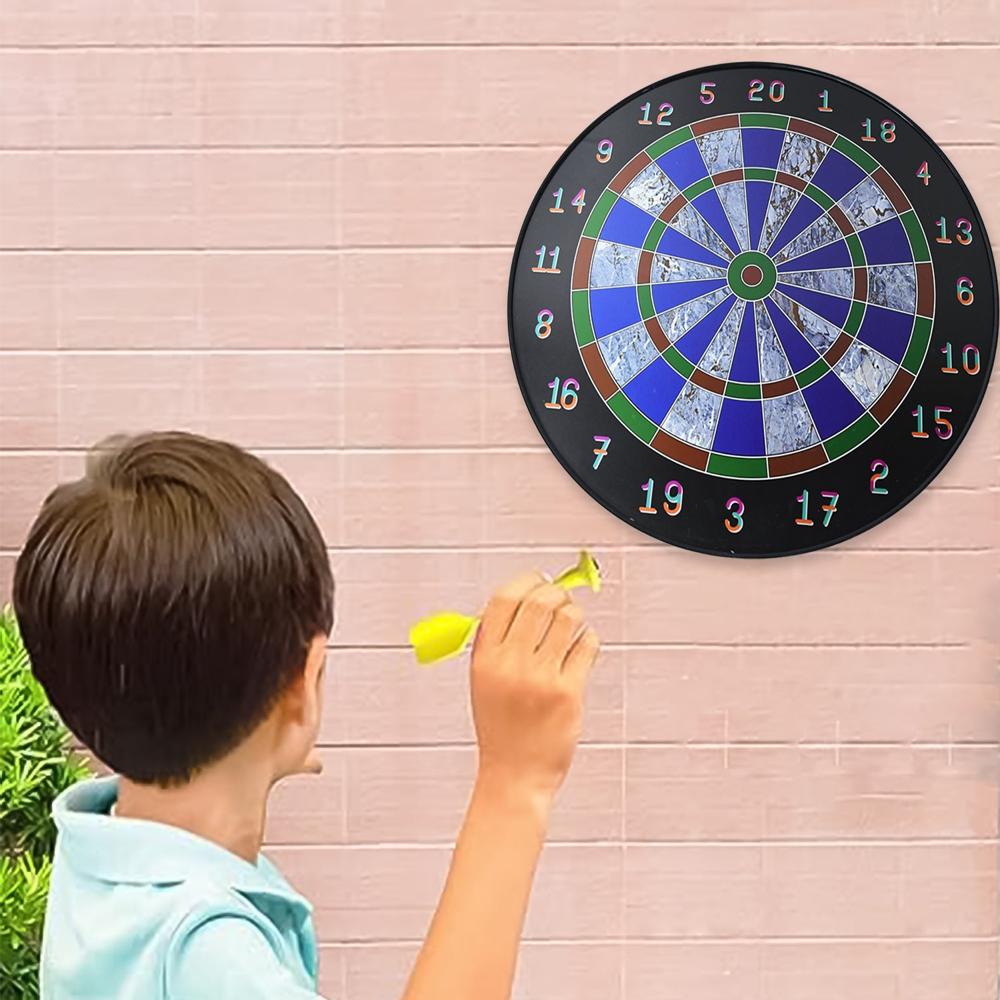 Magnetic Dart Board Game Set with 6 Soft Tip Darts
