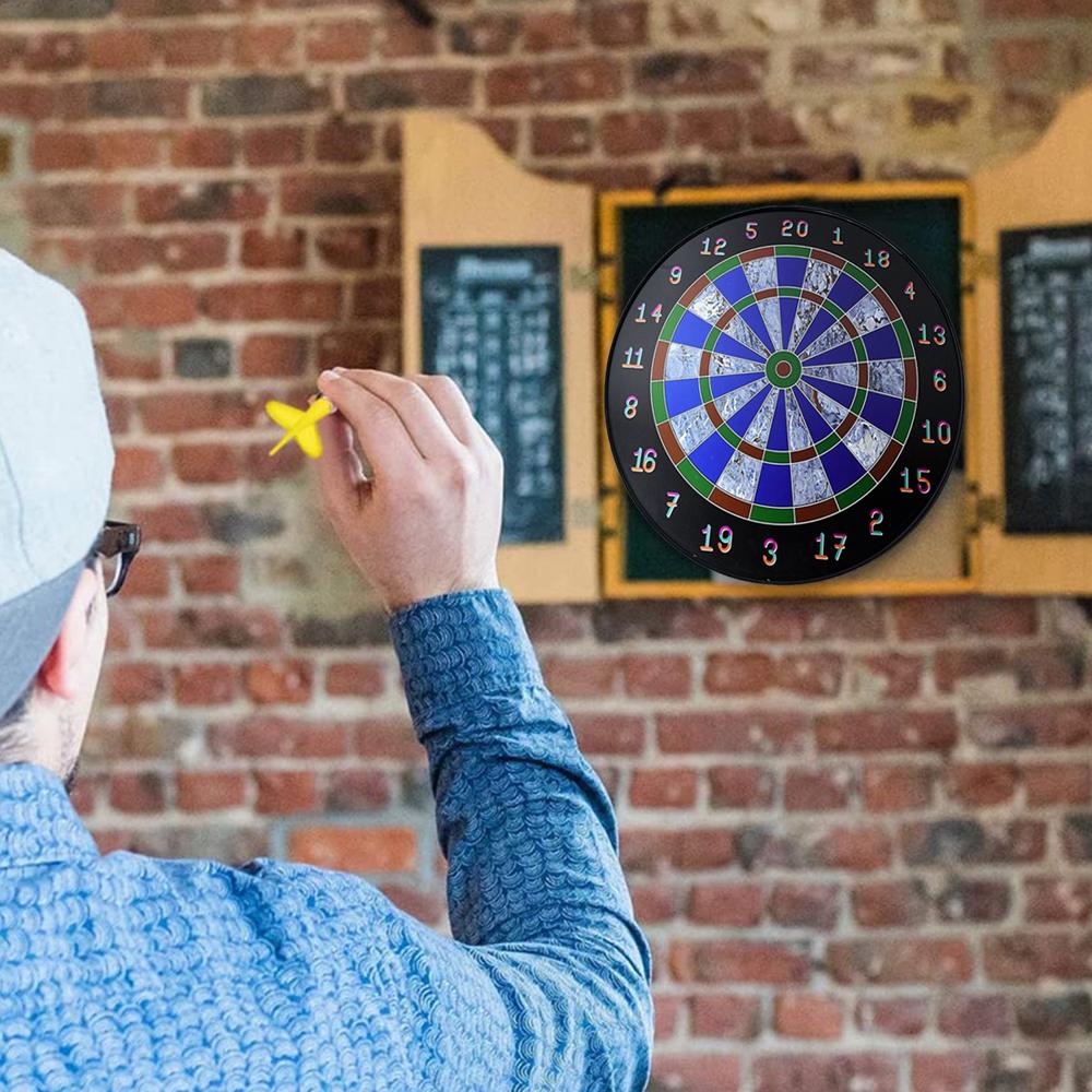 Magnetic Dart Board Game Set with 6 Soft Tip Darts