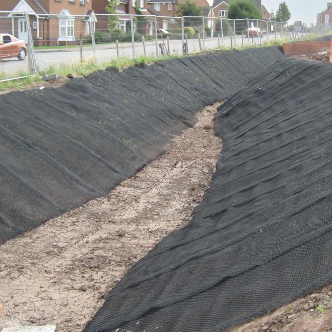 Woven Coir Geotextile - Color: Brown