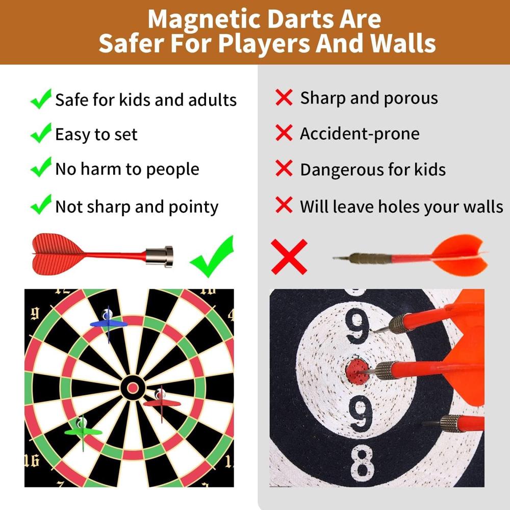 Magnetic Dart Board Game Set - Color: Mix
