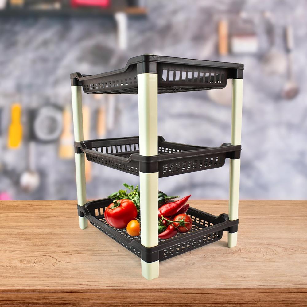 Apex Big Multi use Plastic Storage Rack 3 Tier (1 Pc)