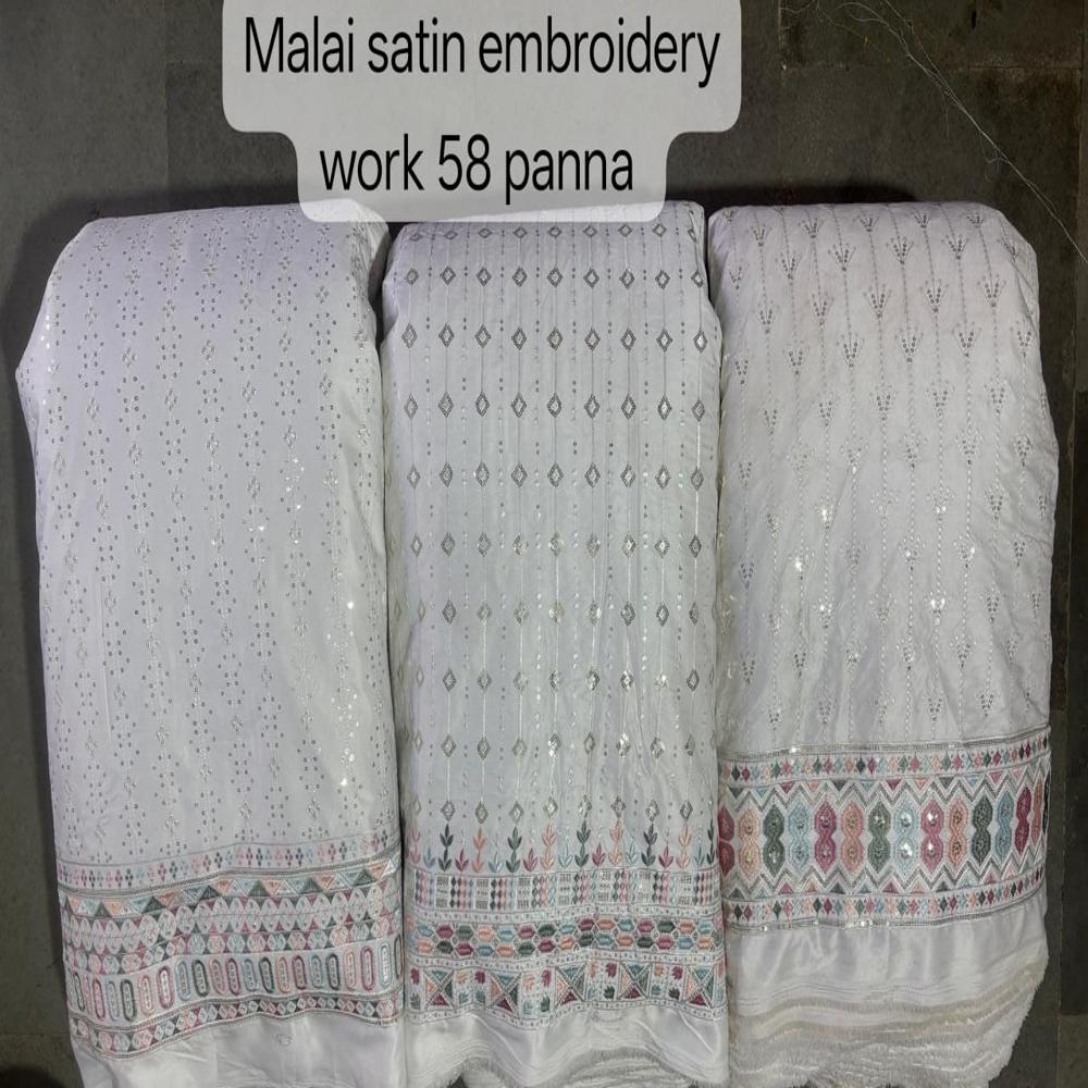 malai satin embrodery work 58 panna