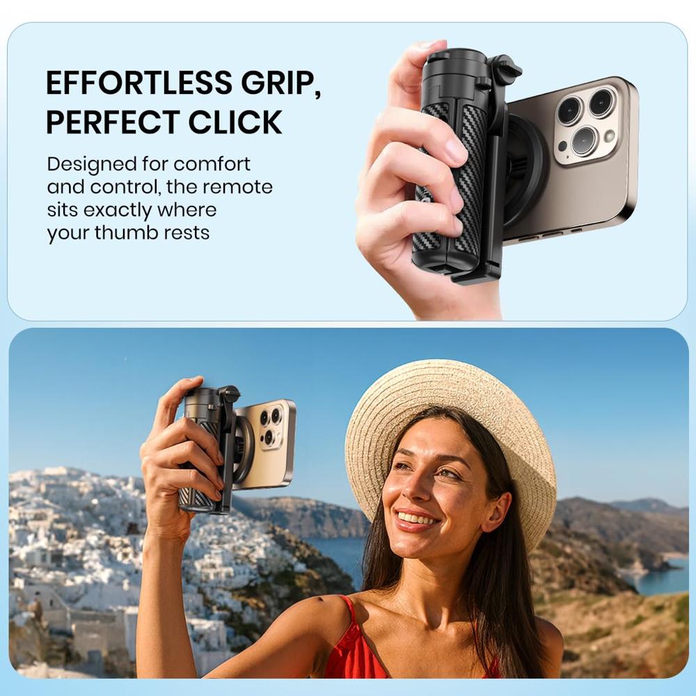 Portronics Lumistick Snap Magnetic Selfie Stick with Quadripod Stand,Detachable