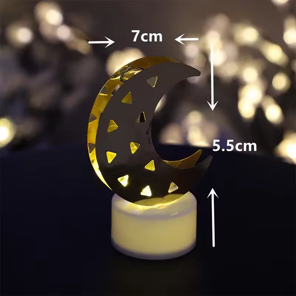 Decorative Moon Shaped Flameless Led Candles (12 Pc) - Color: Mix