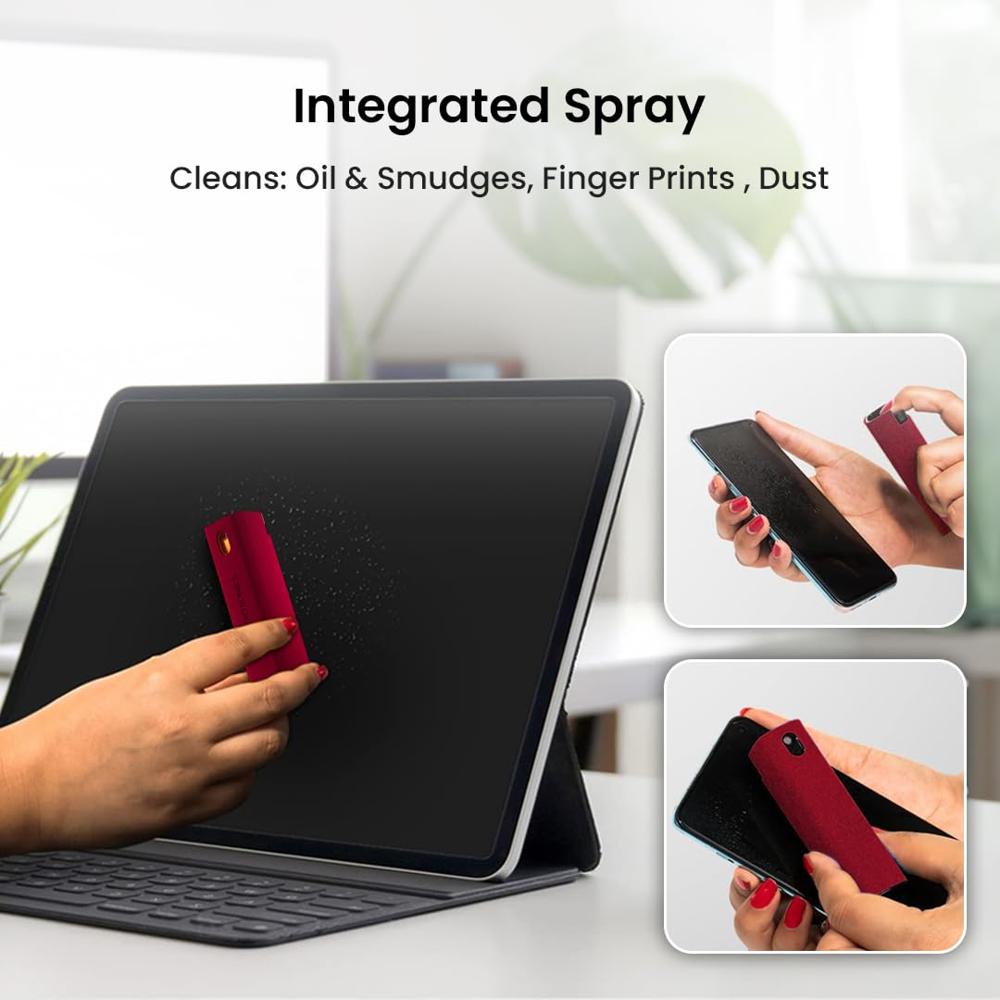 Portronics Swipe 2 Screen Cleaner & Duster with Refillable Spray Bottle
