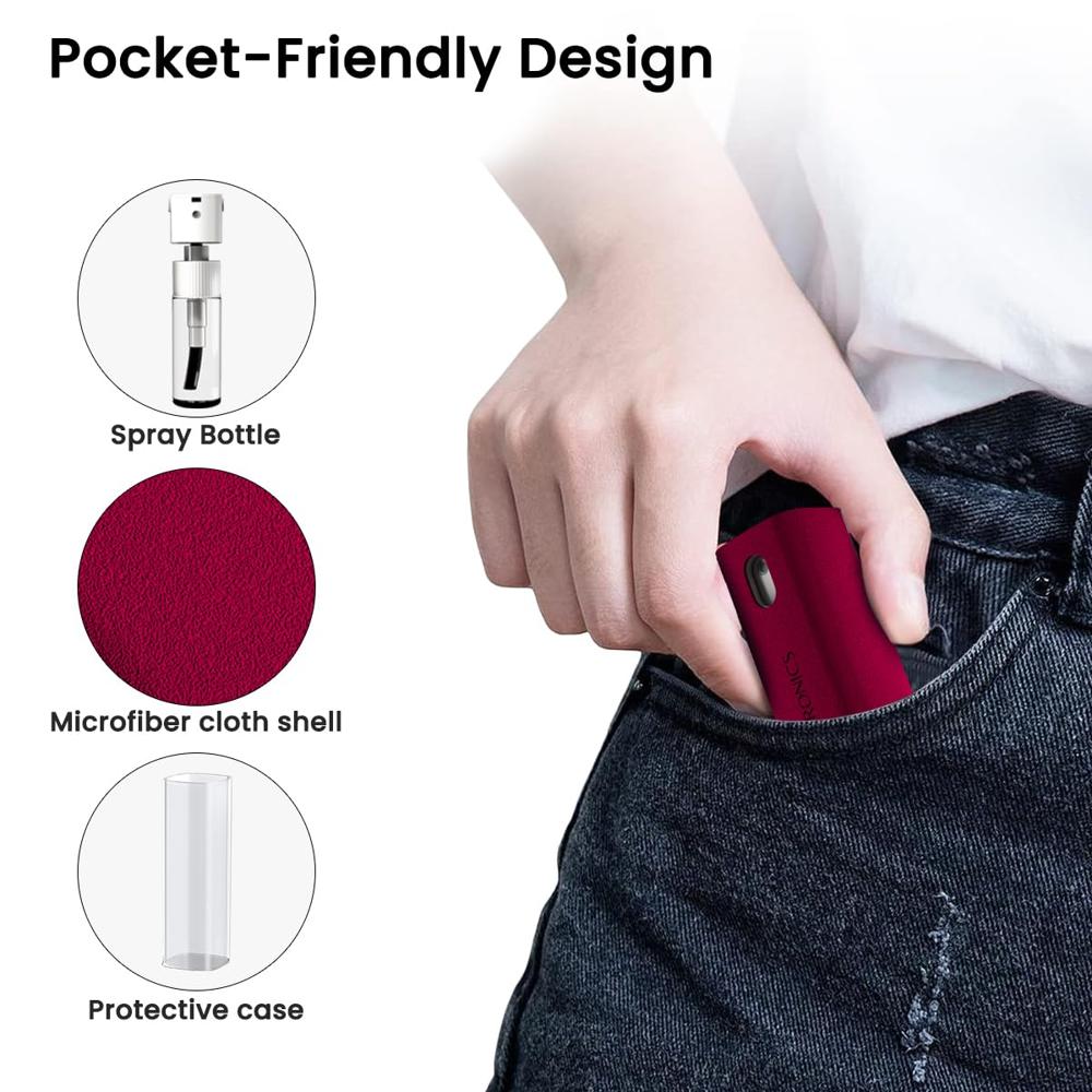 Portronics Swipe 2 Screen Cleaner & Duster with Refillable Spray Bottle