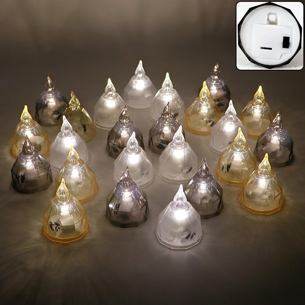 Premium 24 Piece LED Candle Lights Set Flameless Decorative Tealight Candles