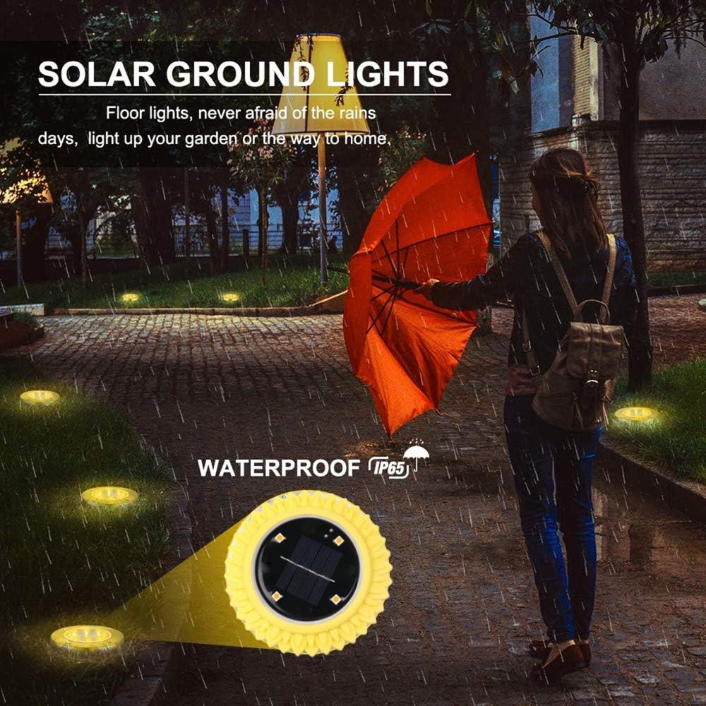 4 Pack Solar Ground Lights - Color: Mix