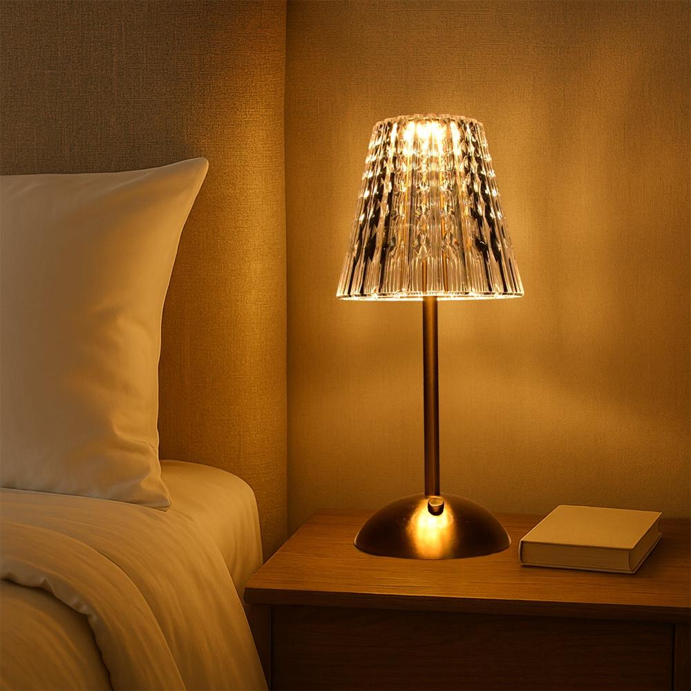 Premium Elegant Shade Crystal Table Lamp (1 Pc) - Color: Mix