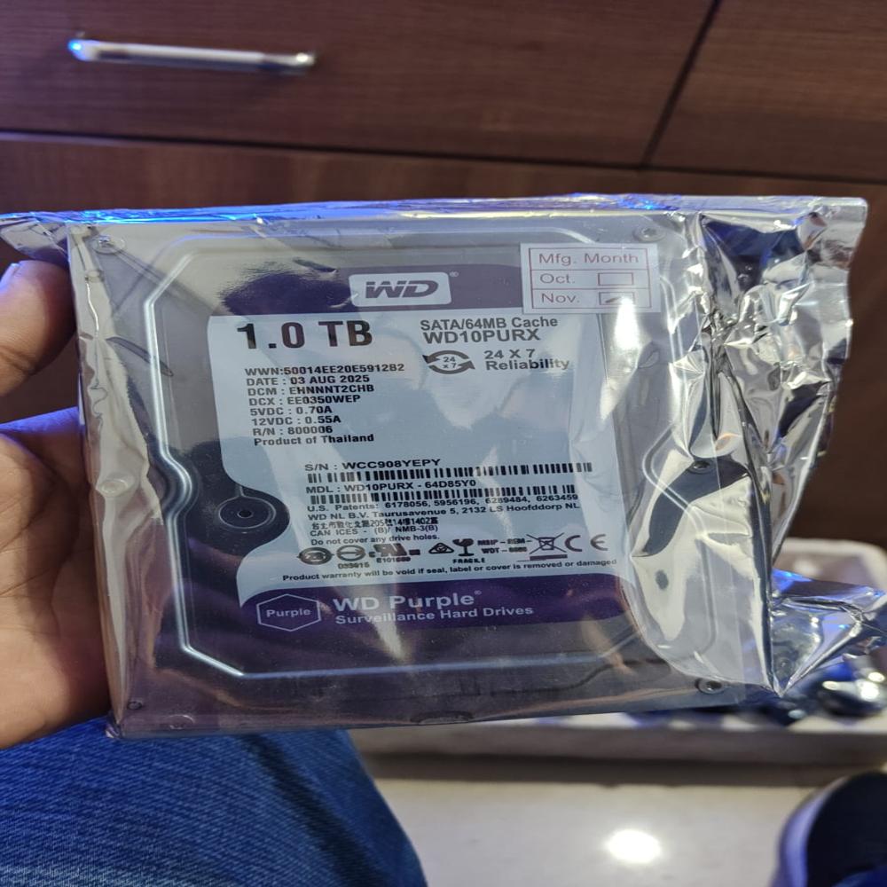 Hard Disk 1tb Surveillance - 3.5" Sata 6gb/s, 5400 Rpm, 64mb Cache | Wd Purple, 24x7 Operation, Low Power