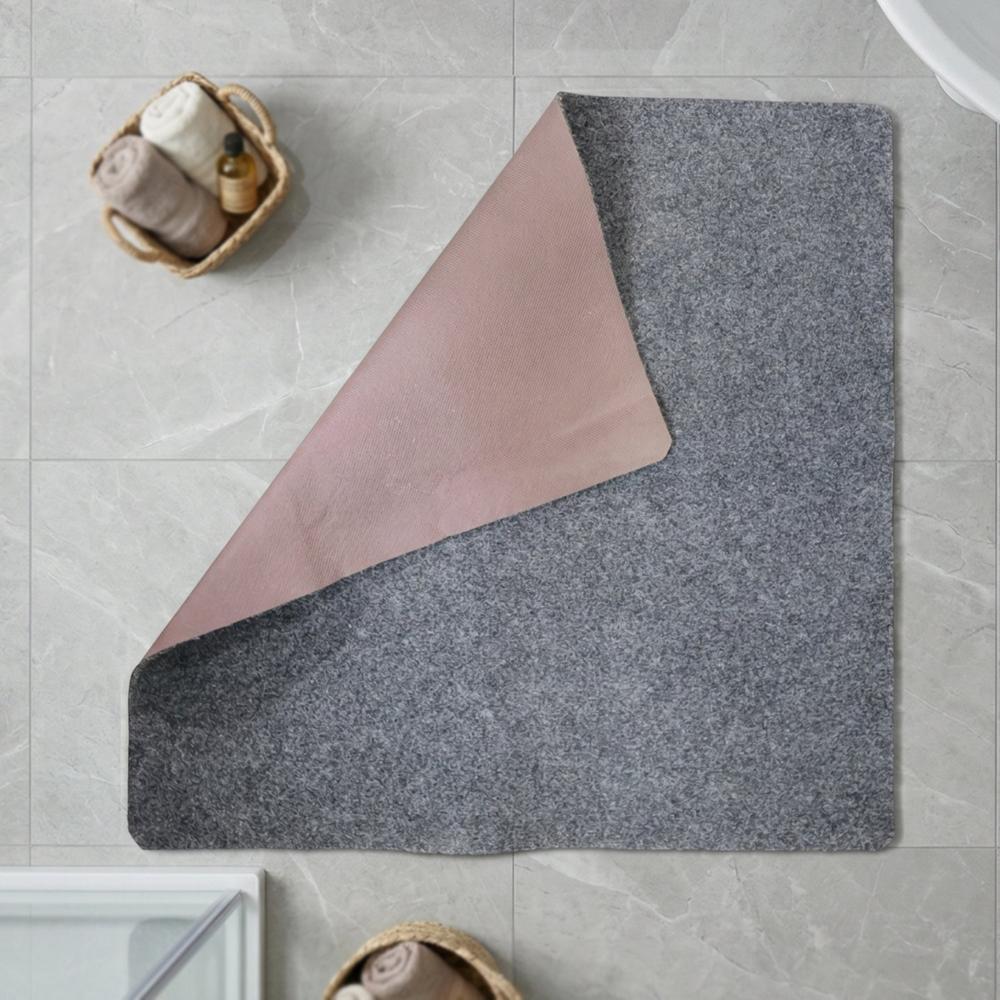 Ultra Soft Anti Slip Bathroom Floor Mat (1 Pc 100X99 Cm) - Color: Mix