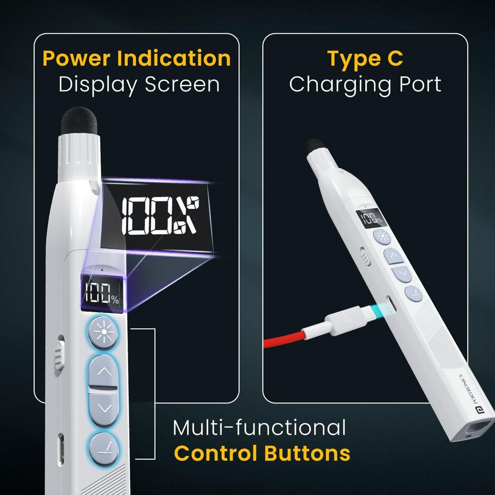 Portronics SlideMate 2 Wireless Presenter Remote with Rechargeable Battery, Slide