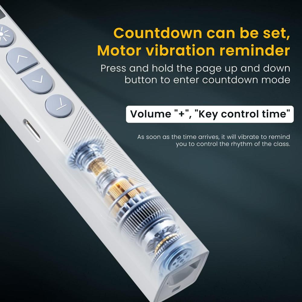 Portronics SlideMate 2 Wireless Presenter Remote with Rechargeable Battery, Slide